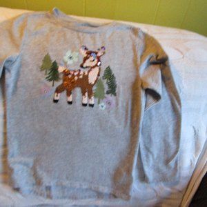 Wonder Nation Girl's Sequined Long Sleeved T-Shirt